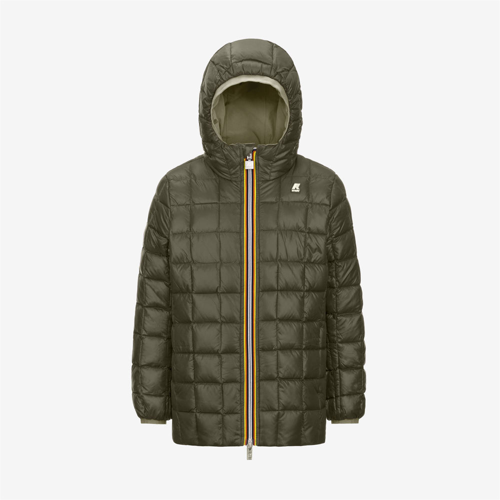 Jackets Girl P. SOPHIE ST THERMO DOUBLE Mid GREEN S-GREEN B Dressed Front (jpg Rgb)	