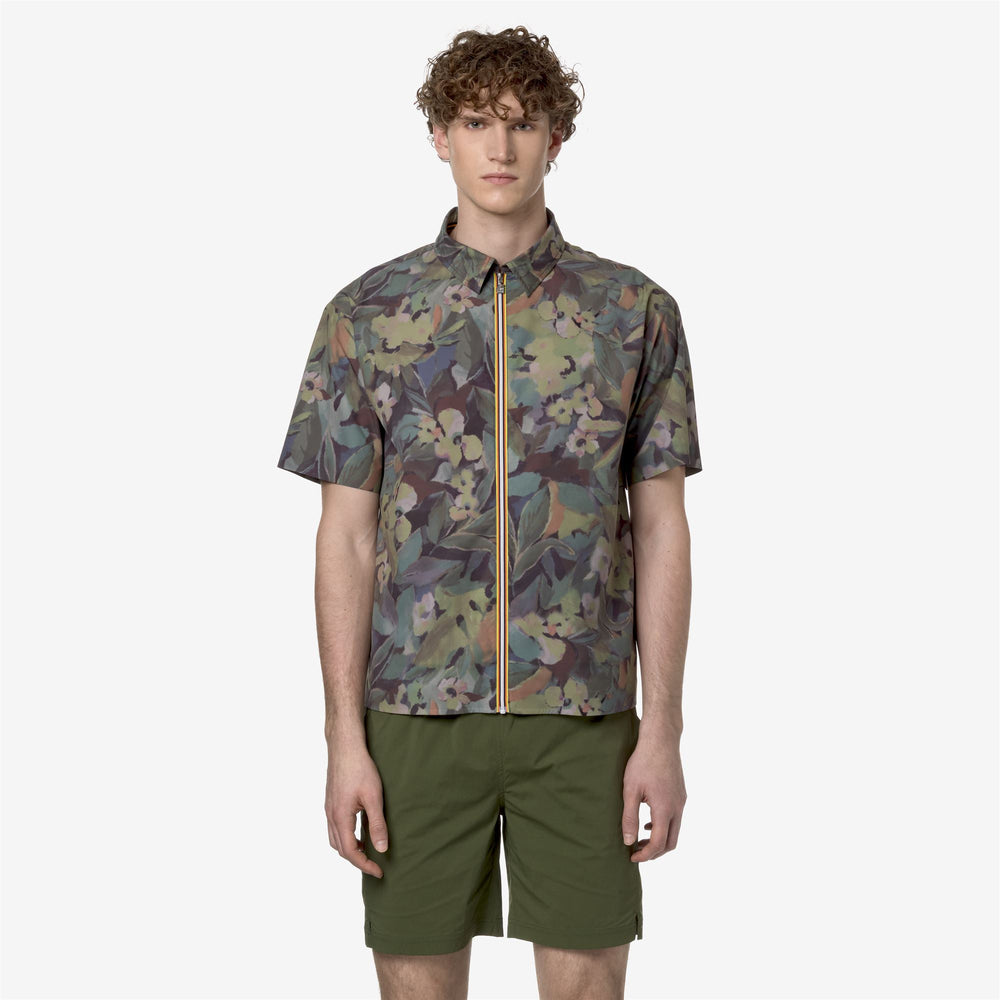 Floral green Men's Summer Breeze Short Jacket 02