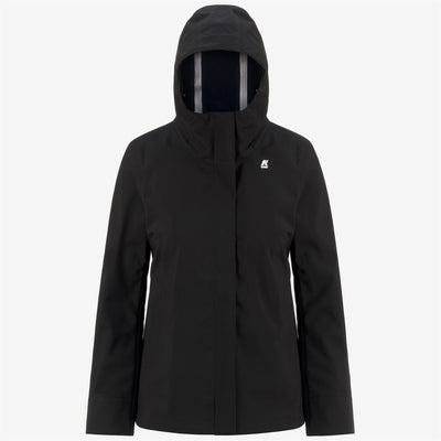 Jackets Woman MADLAINE BONDED V Mid BLACK P-BLUE D Photo (jpg Rgb)			