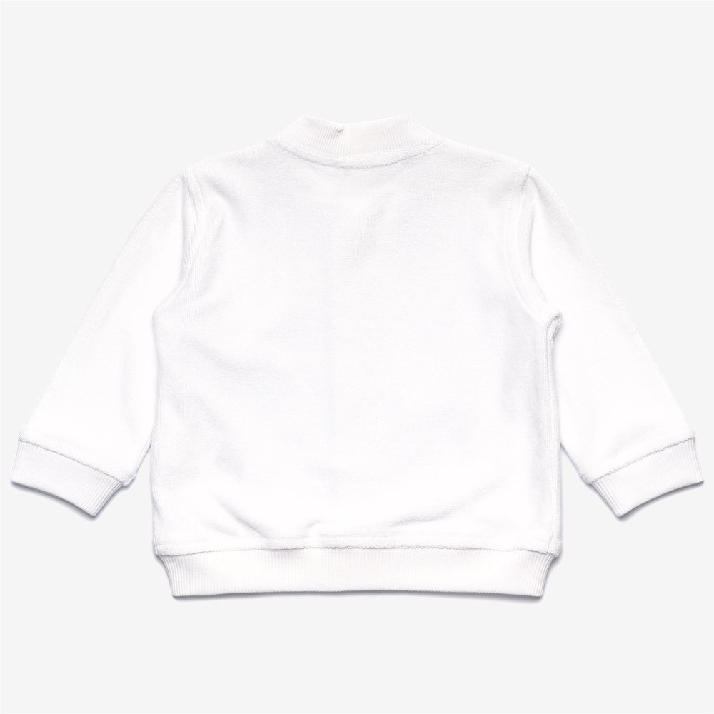 Fleece Kid unisex E. AMAURICE SPONGE Jacket WHITE Dressed Front (jpg Rgb)	