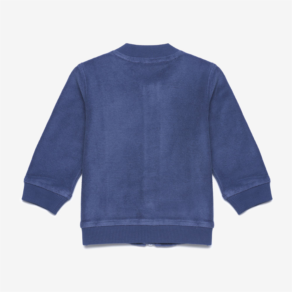 Fleece Kid unisex E. AMAURICE SPONGE Jacket BLUE FIORD Dressed Front (jpg Rgb)	