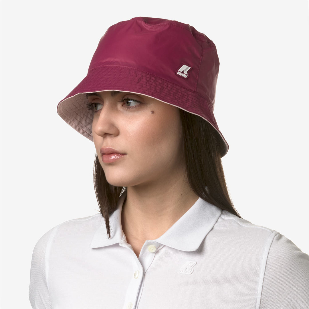 Headwear Unisex PASCALLE PLUS DOUBLE Hat PINK - RED DK Detail (jpg Rgb)			