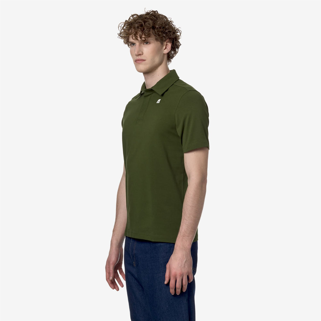 Polo Shirts Man VINCELLE Polo GREEN CYPRESS Detail (jpg Rgb)			