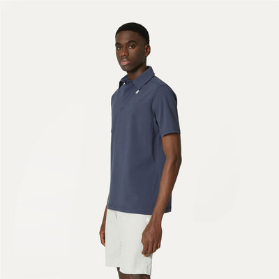Polo Shirts Man VINCELLE Polo BLUE DEPTH Detail (jpg Rgb)			