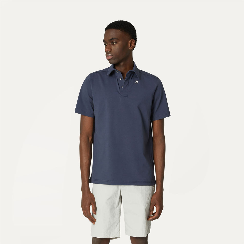 Blue Men's Stretch Cotton Polo Shirt for City Wear 02