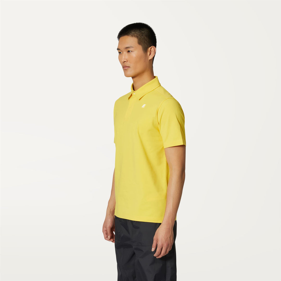 Polo Shirts Man VINCELLE Polo YELLOW SUNSTRUCK Detail (jpg Rgb)			