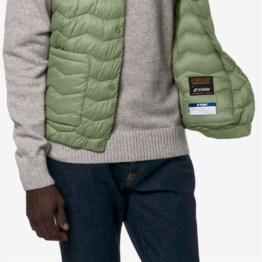 Jackets Man VALTY QUILTED WARM Vest GREEN SAGE Detail Double				