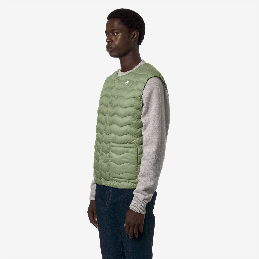 Jackets Man VALTY QUILTED WARM Vest GREEN SAGE Detail (jpg Rgb)			