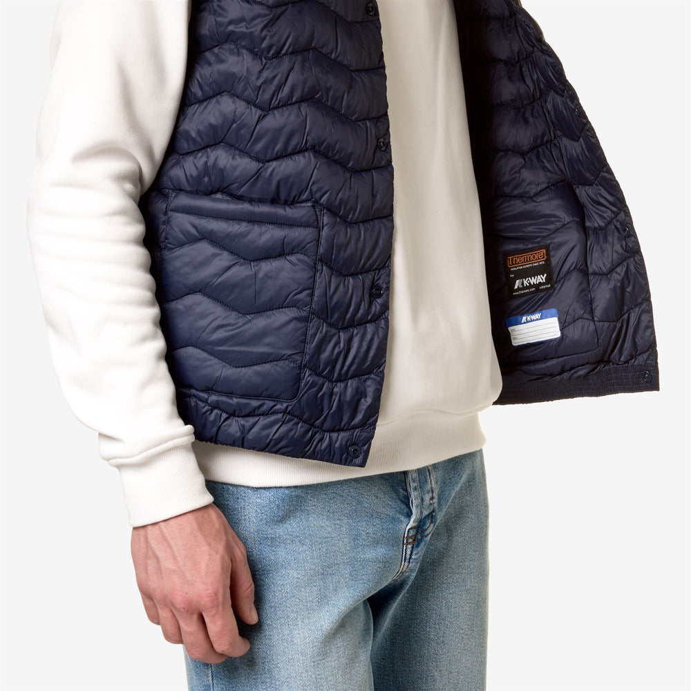 Jackets Man VALTY QUILTED WARM Vest BLUE DEPTH Detail Double				