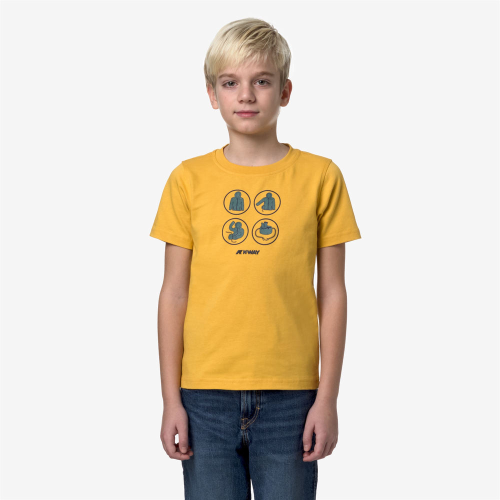 Mimosa Yellow Boy's Graphic T-Shirt for City Wear 02