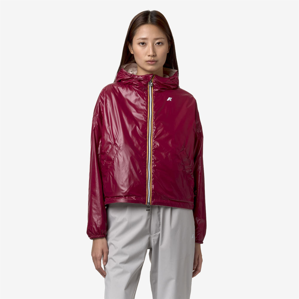 Orange Pink Women's Reversible Short Jacket with Adjustable Fit 02