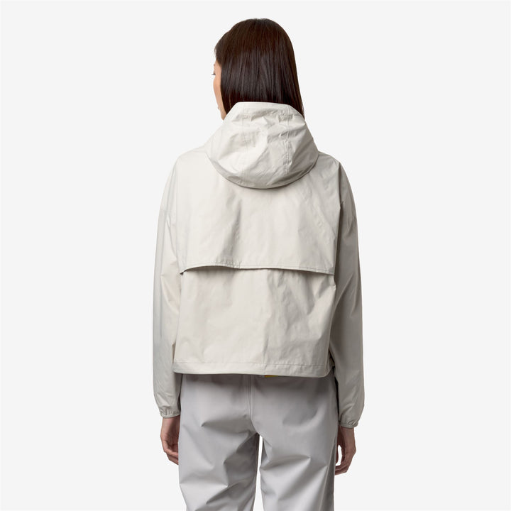 Beige Women's Reversible Cropped Jacket with Zipped Pockets 6