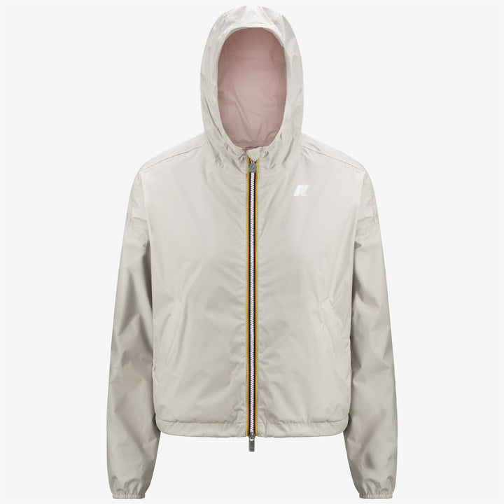 Beige Women's Reversible Cropped Jacket with Zipped Pockets 1