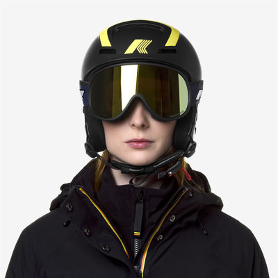 Goggles Unisex MANNY K-Way Ski  Goggles BLACK - GOM3 Dressed Back (jpg Rgb)		